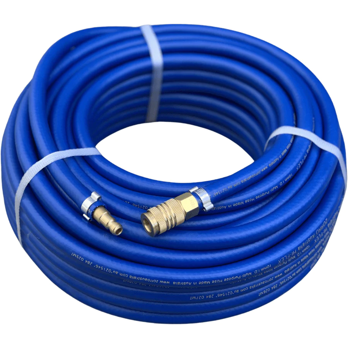 Manguera De Aire Para Compresor 10mts C/ Acoples Rápidos 1/4, Marca Flovi