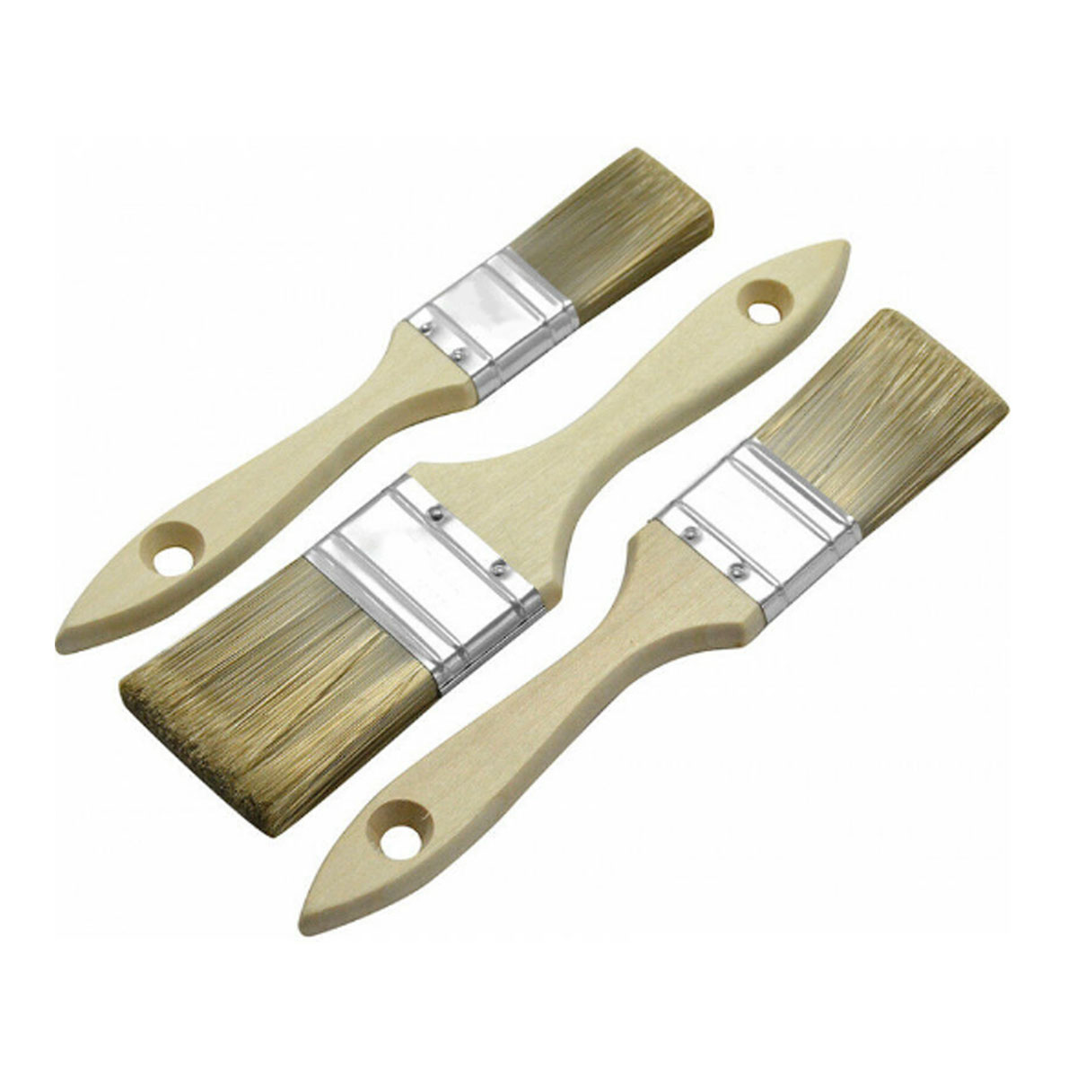 Set 3 Brochas Pintar 2 1/2 + 1 1/2 + 3/4 Pulgadas