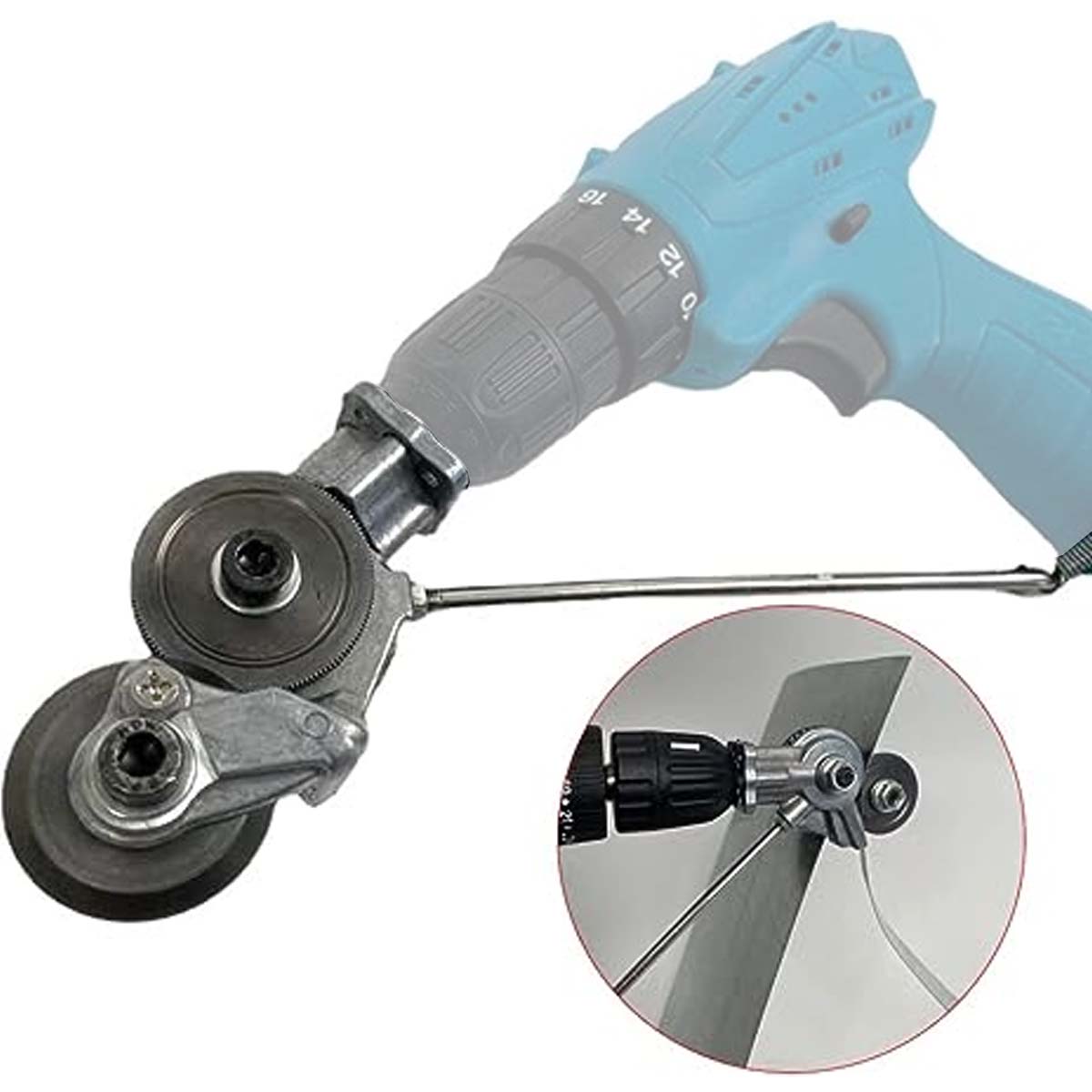 Adaptador de Taladro Corta Canaletas y Metal