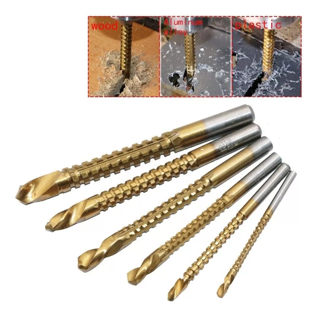 Set 6 Brocas de Sierra (3, 4, 5, 6, 6.5 y 8mm), Marca Flovi