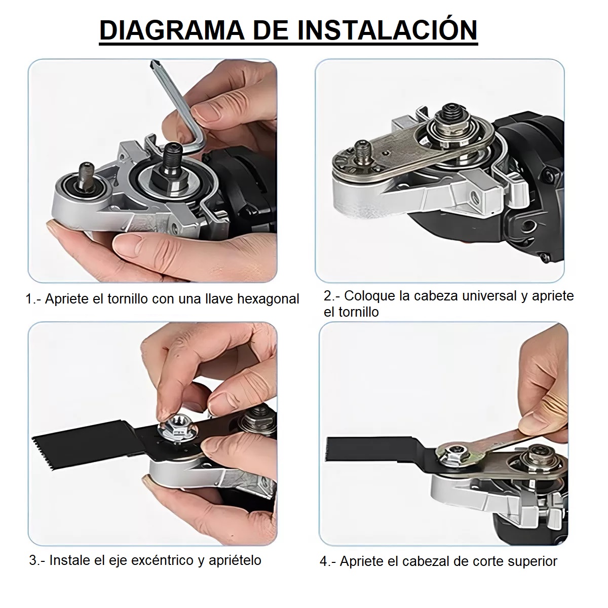 Adaptador Multifuncional Oscilante para esmeril angular, Marca Flovi